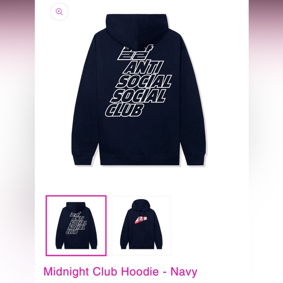 NWT Sold out Anti Social Social Club (ASSC) X Midnight Games Unisex Hoodie XS - Picture 4 of 7